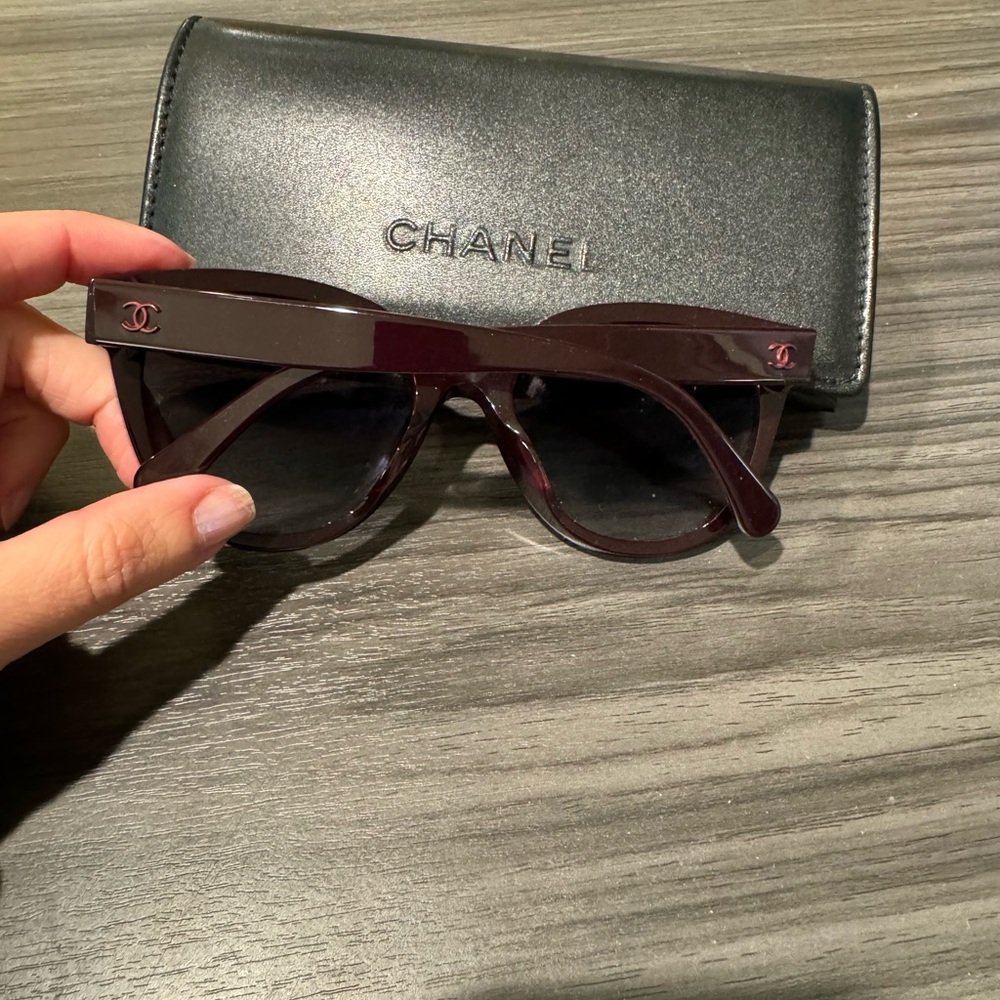 Chanel Burgundy Butterfly Sunglasses - Picture 3 of 14